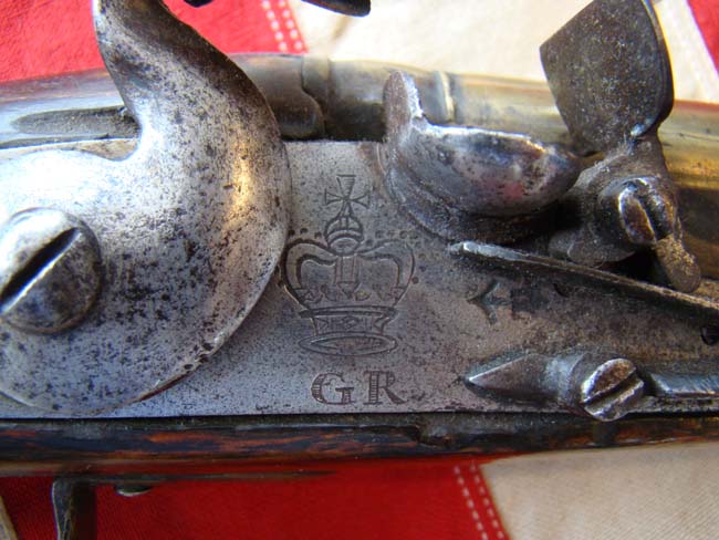A rare Sea Service Pattern Flintlock Brass Barreled Blunderbuss by John Vaughan of London and dated 1741 — image 5